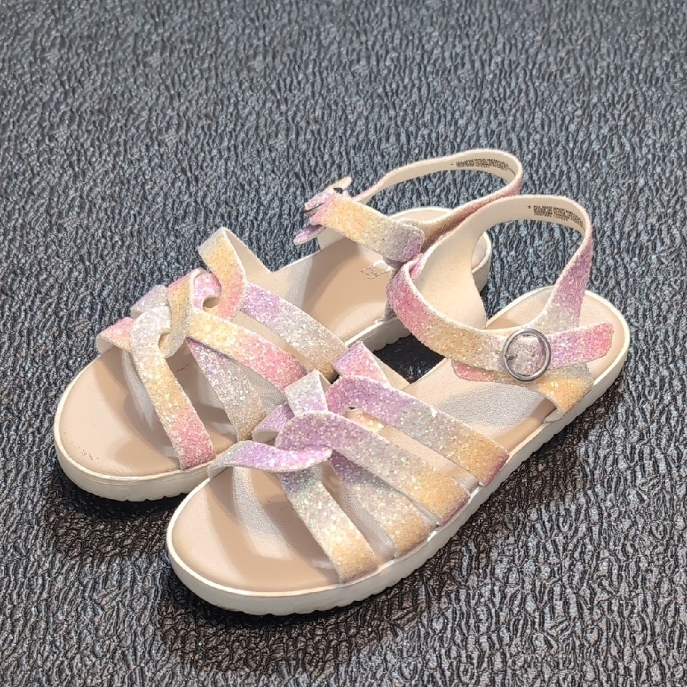 Children's Place Rainbow Glitter Sandals Shoes